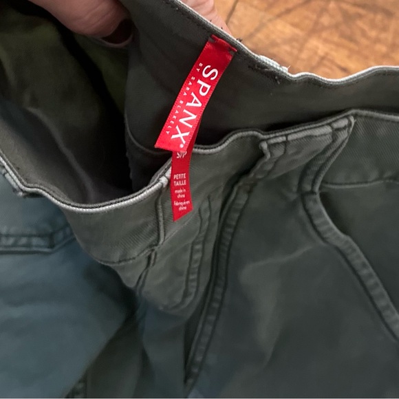 Spanx cargo jeggings green pull-up multi pockets - Picture 3 of 3